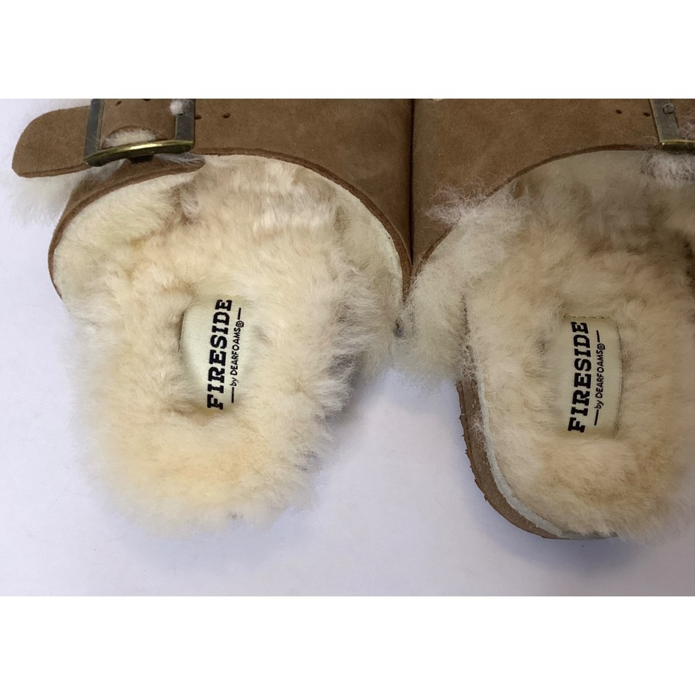 Fireside by Dearforms Cozy Slippers  Molded Footbed Slide Size 7 New - Picture 5 of 7